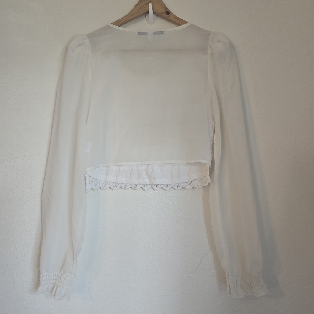 Lovers + Friends White Lace Blouse - Picture 2 of 7